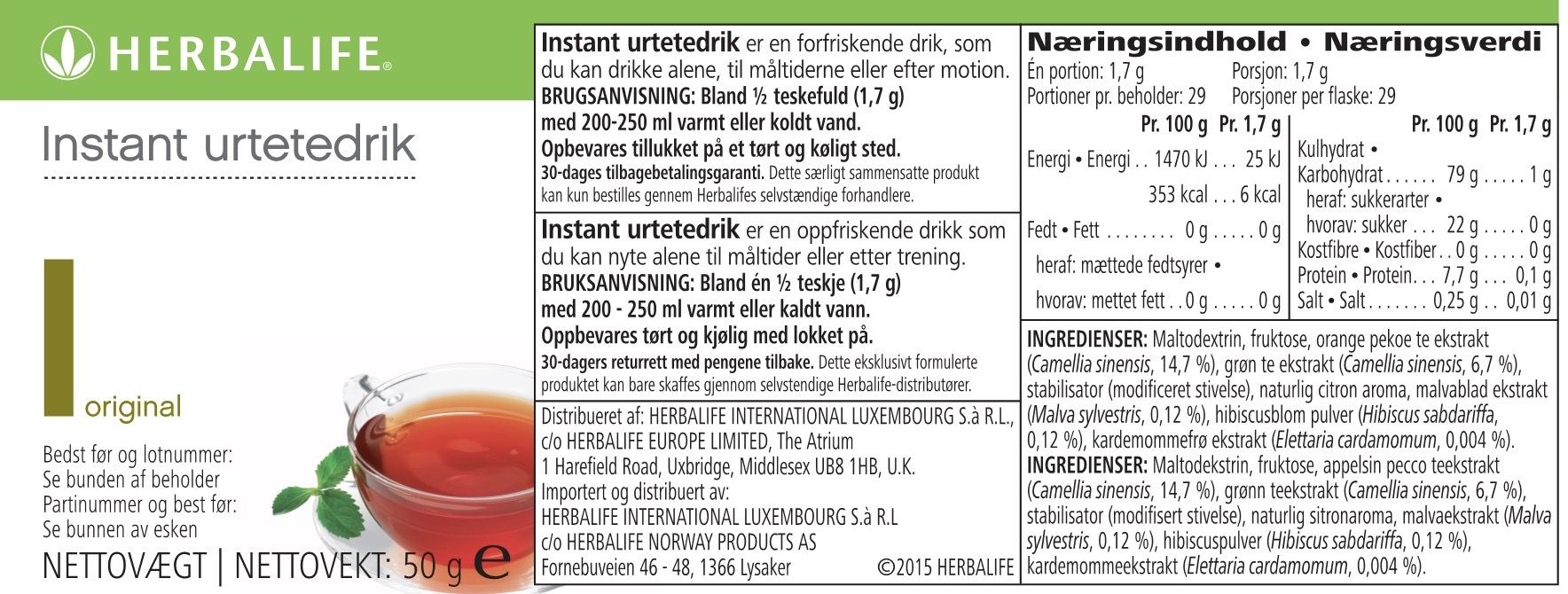Herbal Aloe Vera Urtedrik - Mango (473 ml.) - Billede 3
