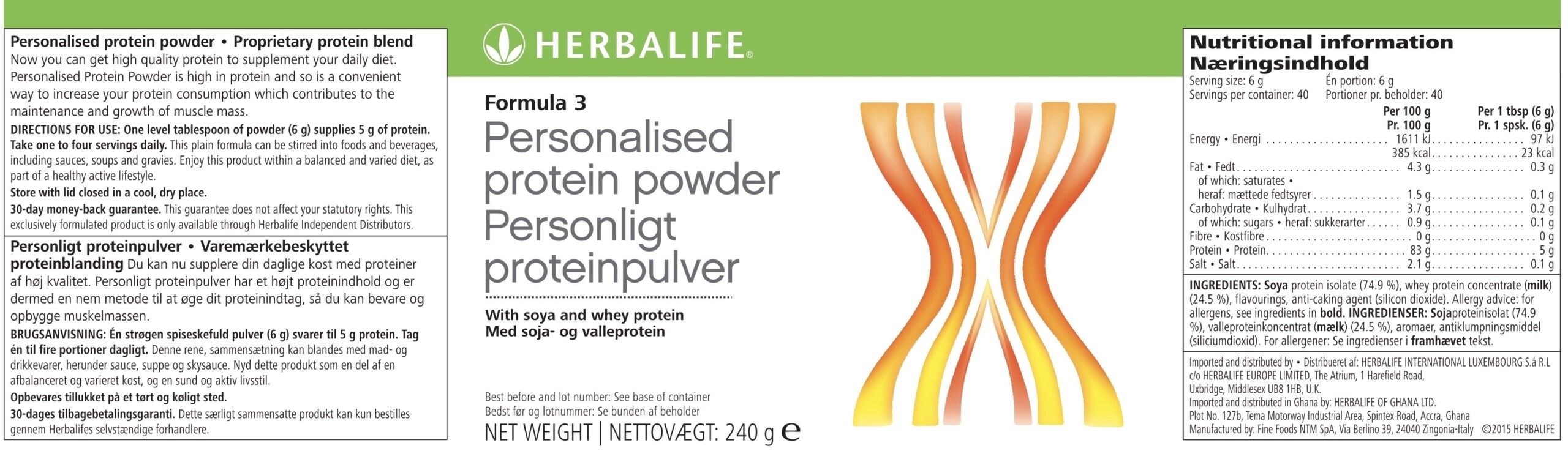 Formula 3 Personligt Proteintilskud (240 g.) - Billede 2