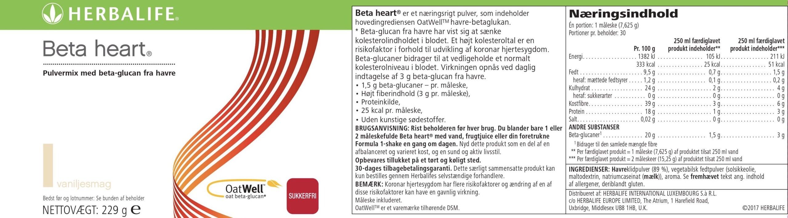 Beta Heart® - Kolesterolreducerende* kosttilskud (229 g.) - Billede 2