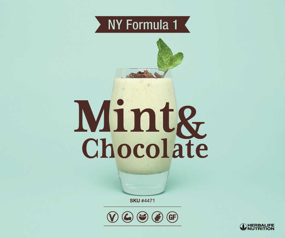 Formula1 Nutritional Shake Mix - Mint Chocolate (550 g.) - Billede 3